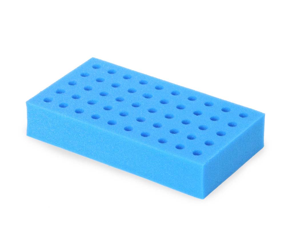 Ohaus Vortexer Accessories - 12 mm Tube Rack Foam 50-Tube Capacity