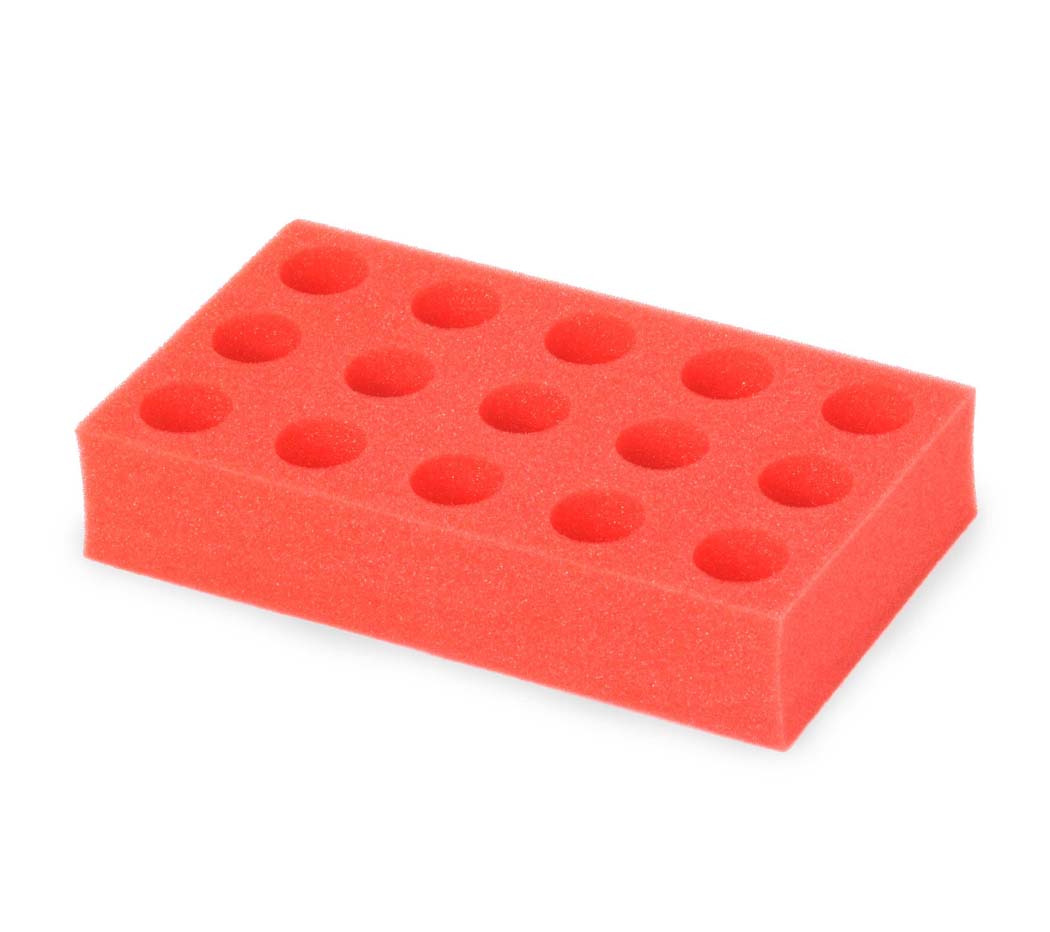 Ohaus Vortexer Accessories - 50 mL Tube Rack Foam 15-Tube Capacity